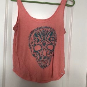 Pink tank with skull